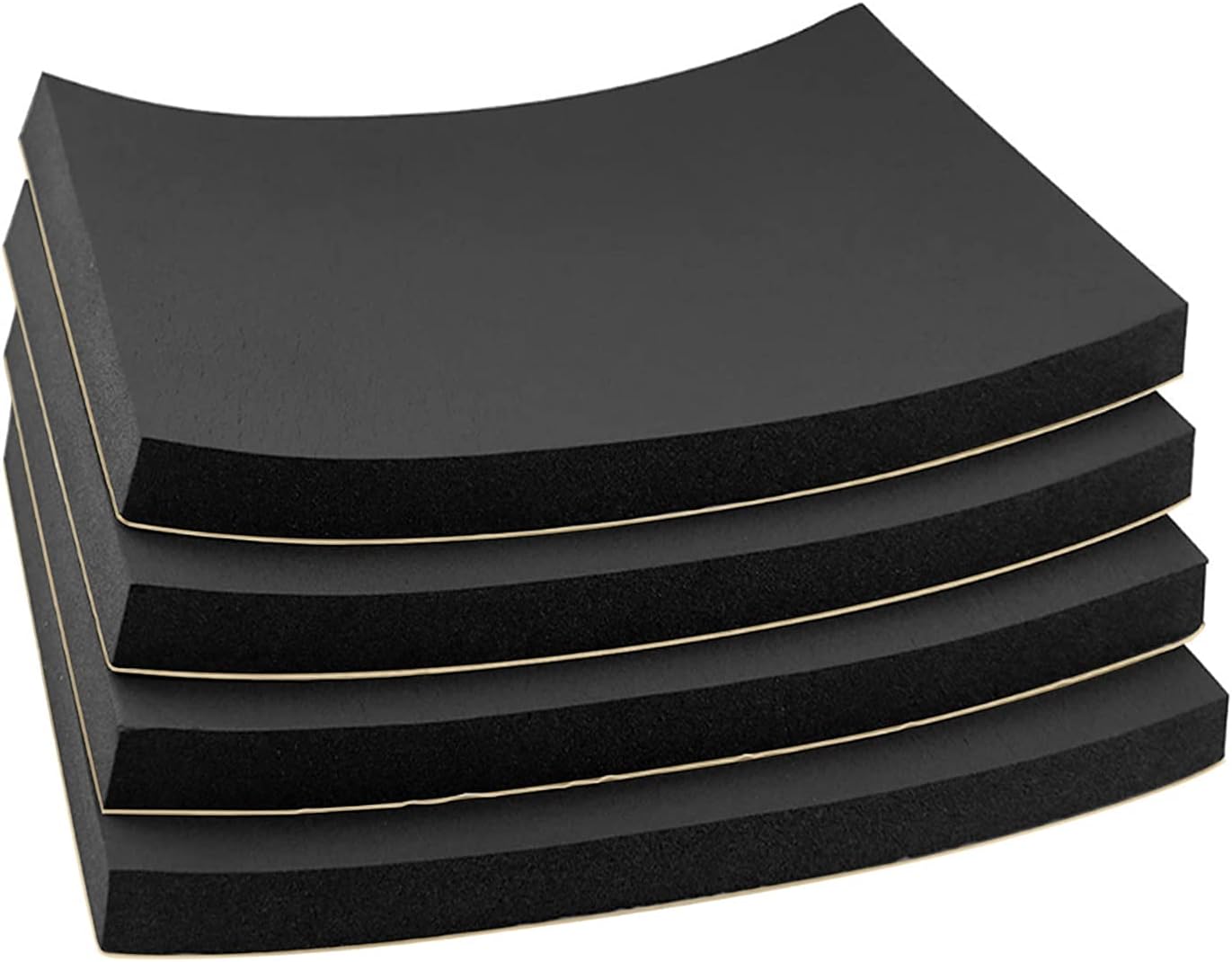 Foam Padding Sheet 3/4" Thick with Adhesive Backing Neoprene Insulation Foam Soft Cushion High Density Stick Firmly for Furniture Cars Speakers 12 Inch X 12 Inch (4 Pcs)