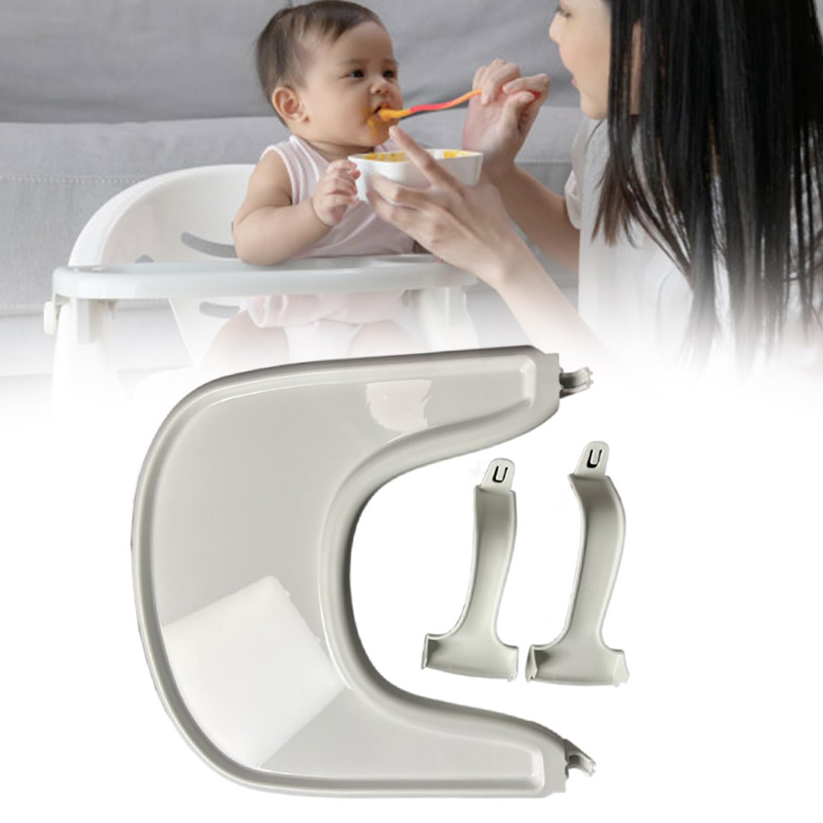 Plateau de chaise haute coloré - Set de table en ABS pour chaise haute - Solution de salle à manger sans danger pour les enfants
