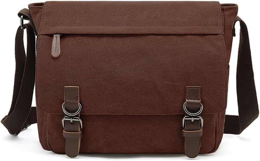 Sechunk Canvas Leather Messenger Bag Shoulder bag Cross