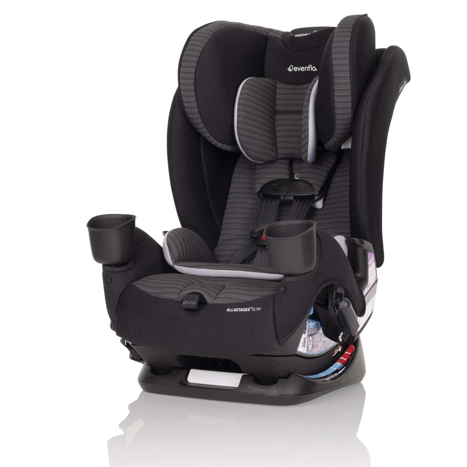Evenflo All4Stages Slim 4-in-1 Convertible Car Seat (Tybee Black)