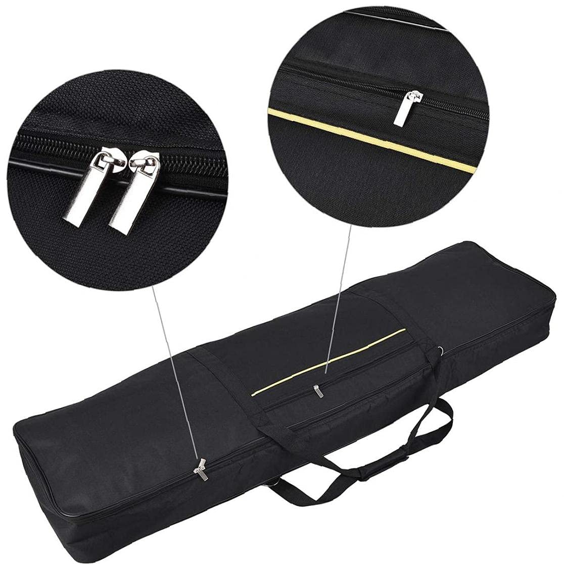 NIDONE Bolsa universal para piano electrónico de 88 teclas, gruesa, impermeable, universal, color negro, Negro , informal