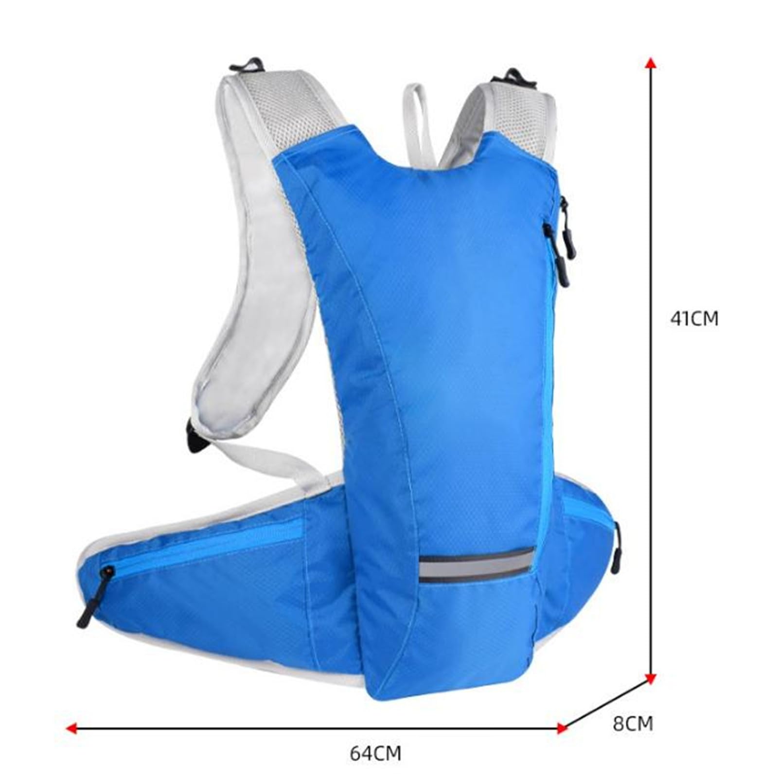 Mochila de hidratación for Fitness con Bolsa Agua for Correr para Hombres Mujeres(Azul)