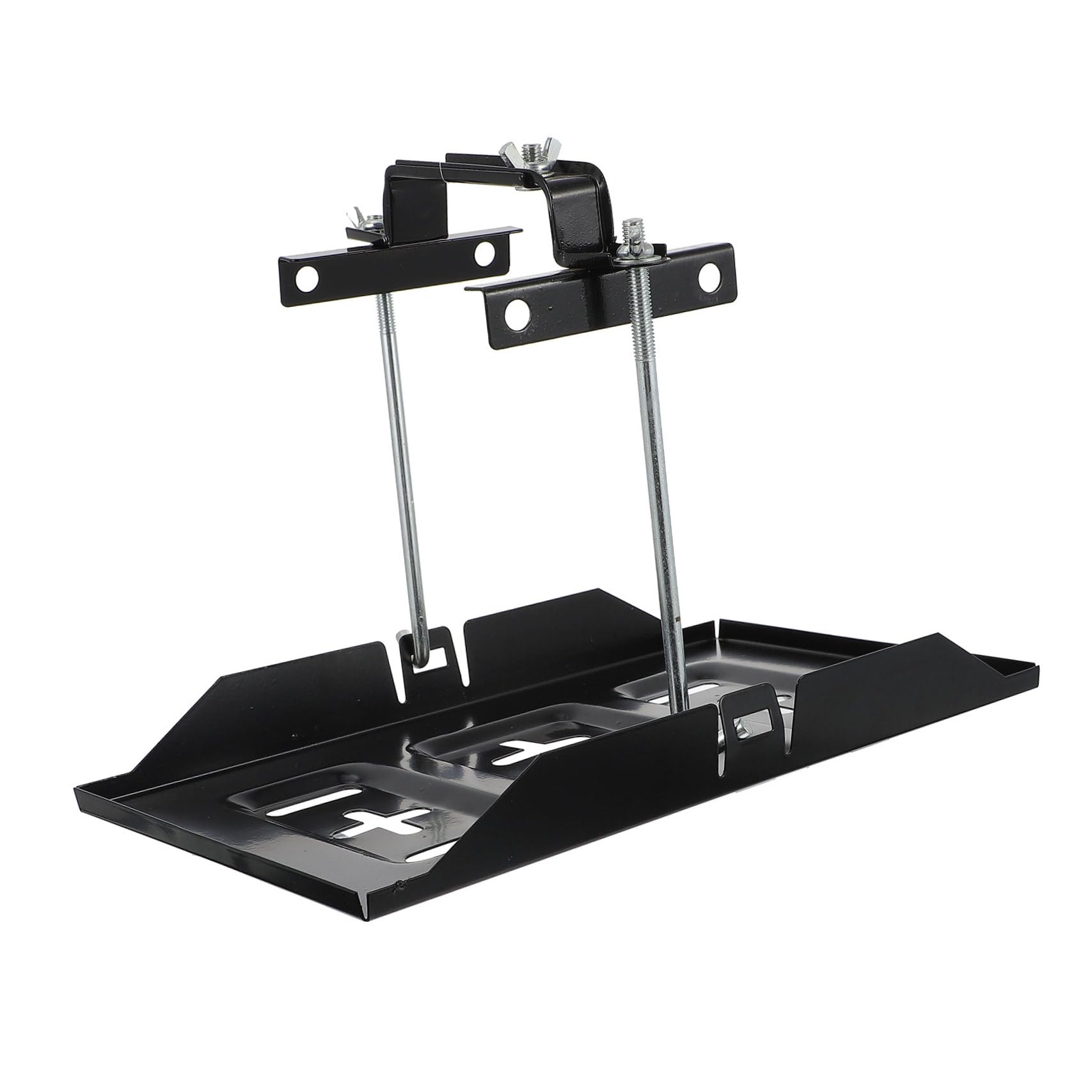 Support de Batterie de Voiture Noir en Fer, 1 Set, Fixation