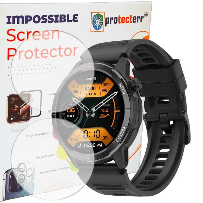 Image of 2 Pack | Screen Protector Guard for Noise Endeavour 2 | 1.46 inch | Smartwatch - Flexible & Ultrathin TPU Film, 9H Scratch Resistant, Bubble Free - Not a Tempered Glass