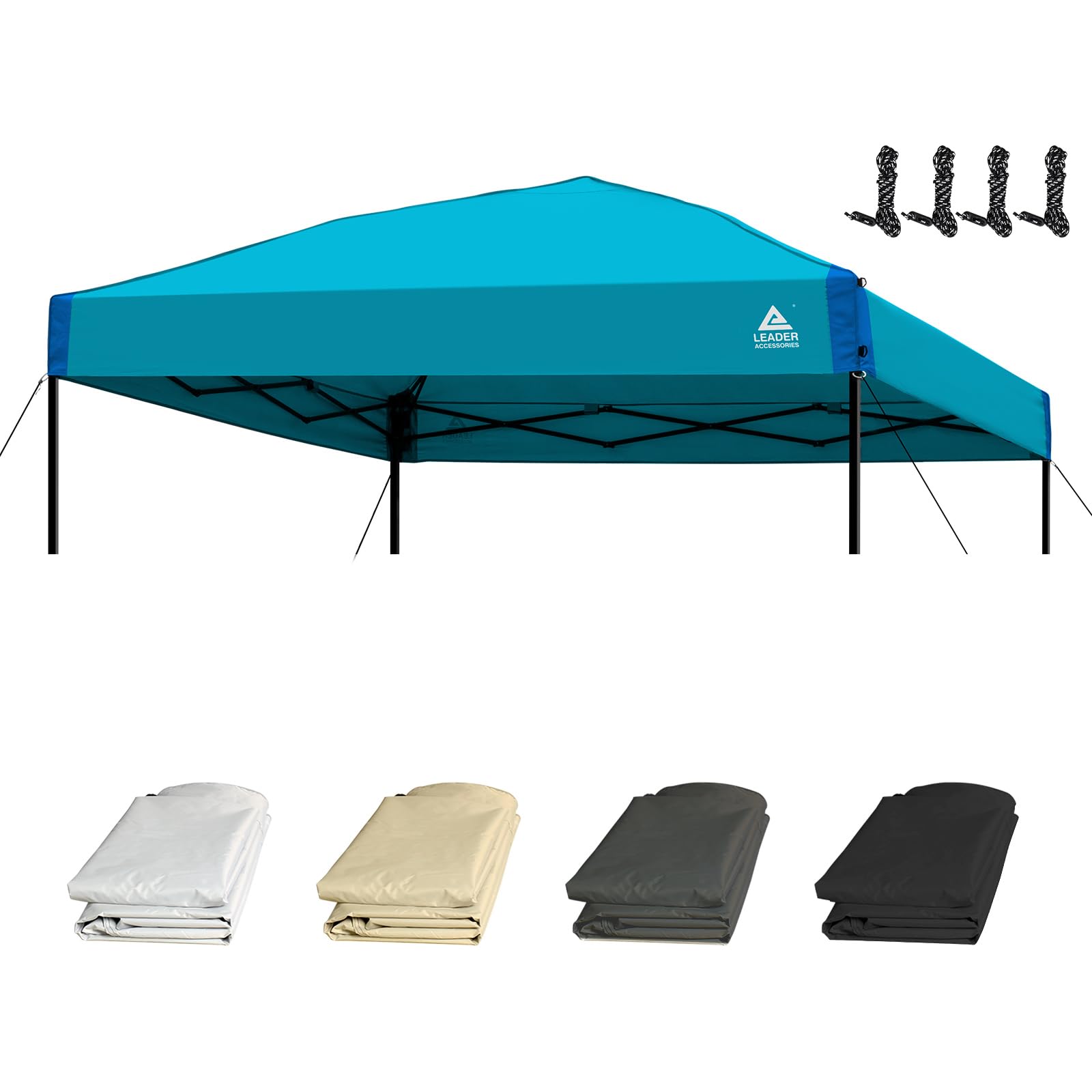 Photo 1 of 10’X10’ Straight Leg Pop Up Canopy Top Replacement Cover 300D UPF50+(Blue)