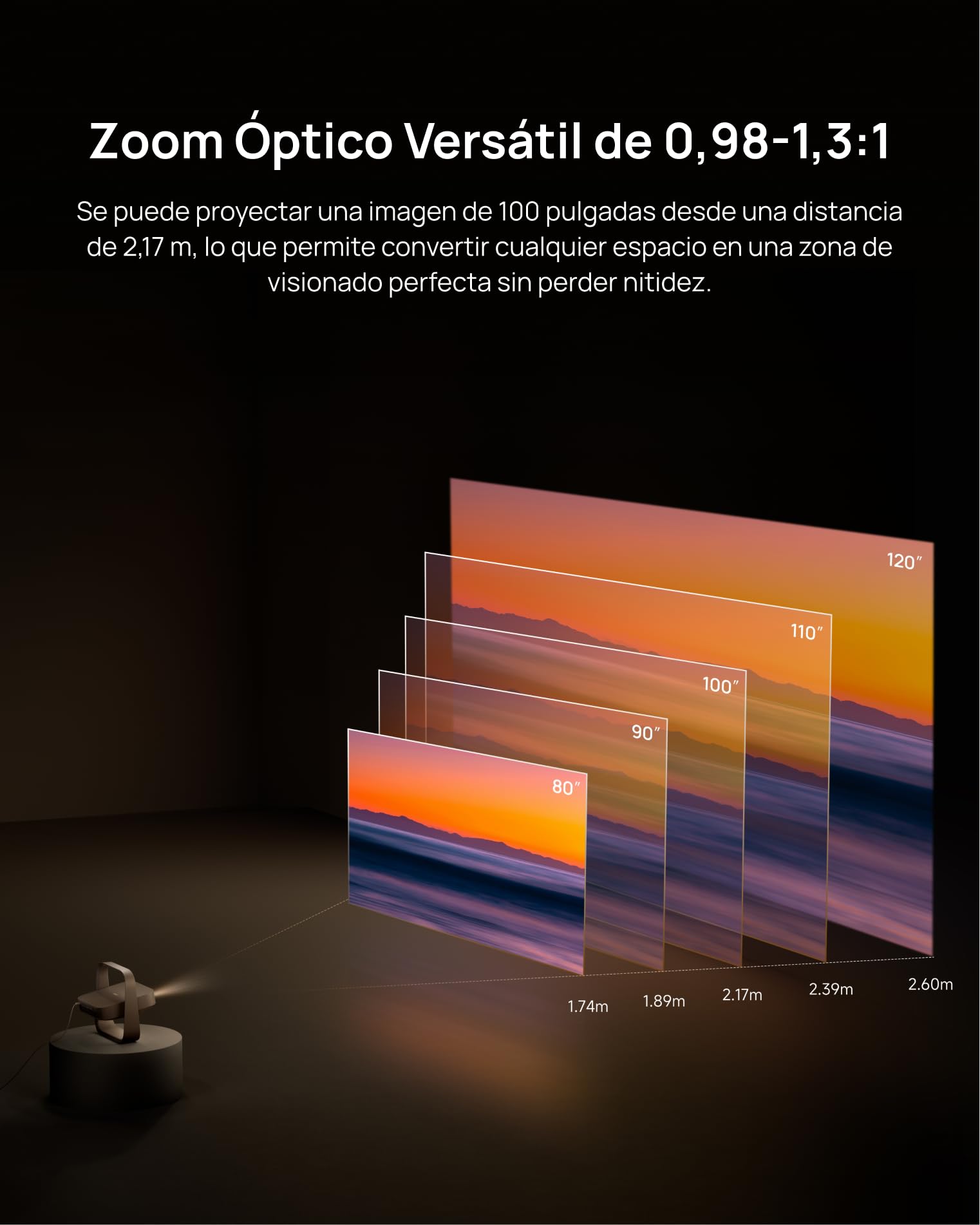 XGIMI Elfin Flip 4K Proyector Portátil, RGB Láser Triple, Exterior y Jardín | 1600 Lúmenes ISO, Google TV y Netflix, Zoom Óptico 0.98-1.3:1, Protección Ocular, Harman Kardon, Enfoque, Mini, Cine en Casa