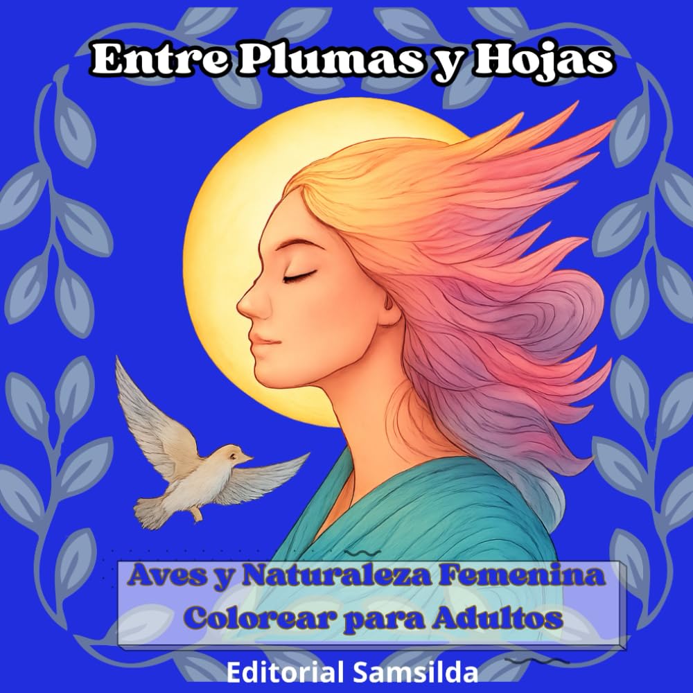 Entre plumas y hojas: Aves y Naturaleza Femenina Colorear para Adultos