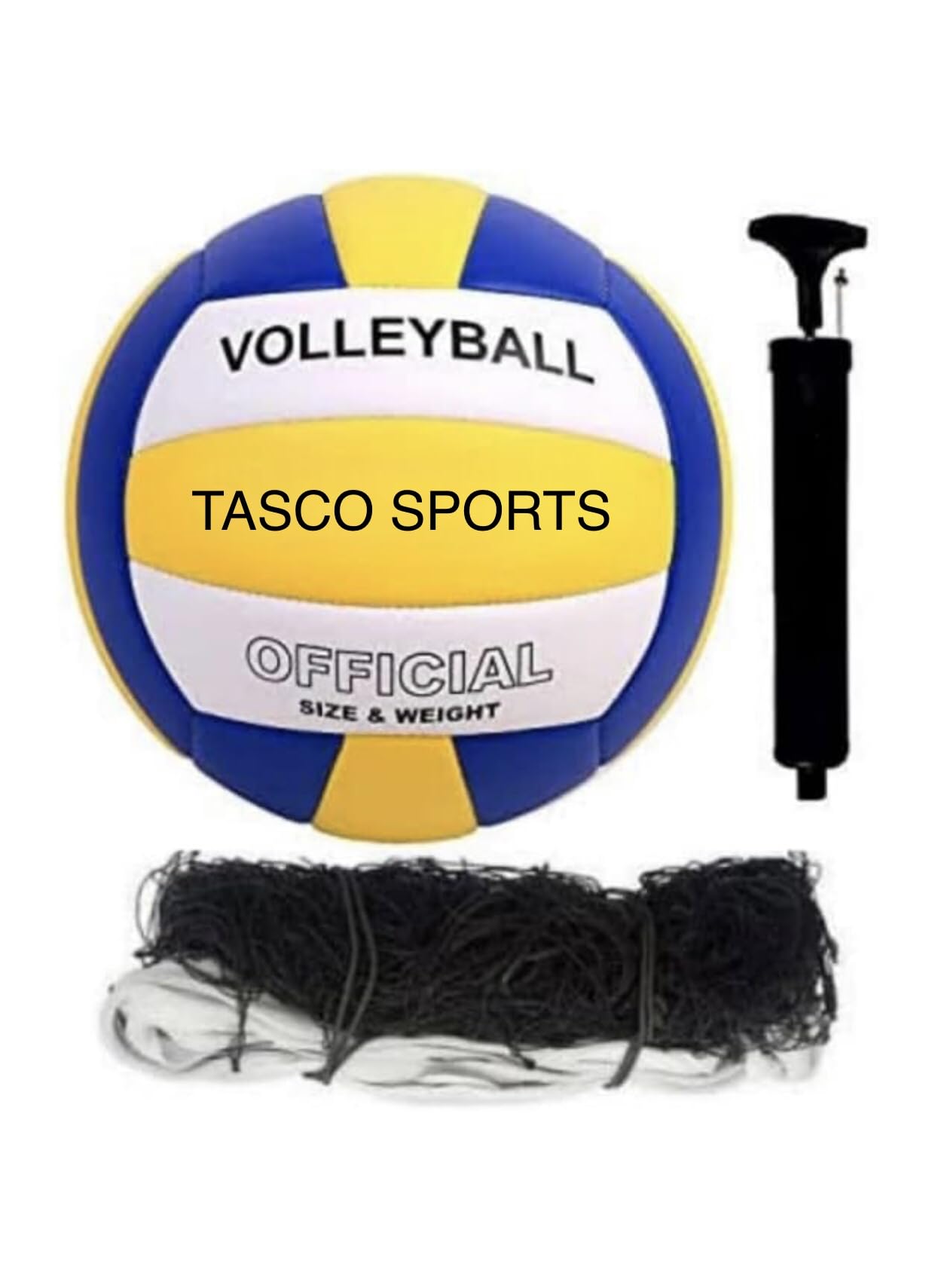 TASCO SKIPPING ROPE Sports Classic Volleyball Yellow Size-5 With Air Pump Neddle Official Size And Weight (Pack Of 1) Volleyball