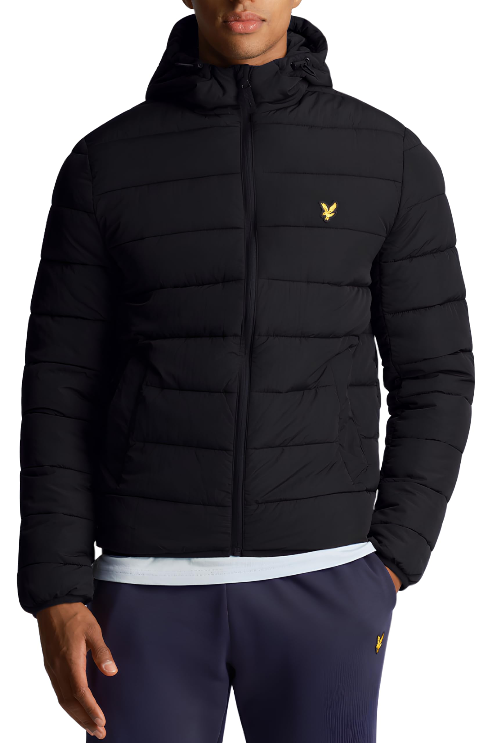 Lyle & Scott Men's Dark Navy Lightweight Full Zip Casual Puffer Jacket - Xl