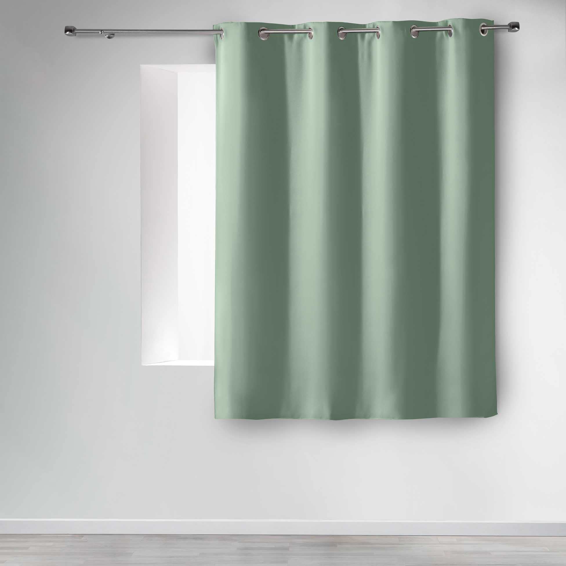 Douceur d'Intérieur, Blackout Curtain with Eyelets 135 x 180 cm Sage