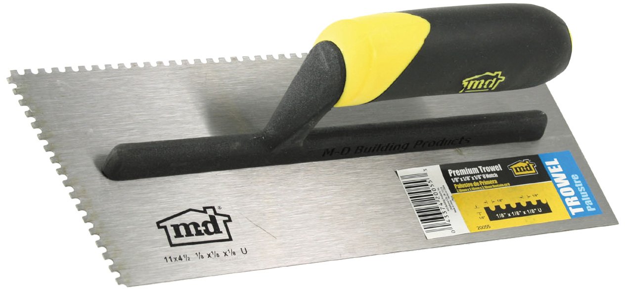 M-D Building Products 20055 1/8 in. x 1/8 in. x 1/8 in. Premium U Notch Trowel