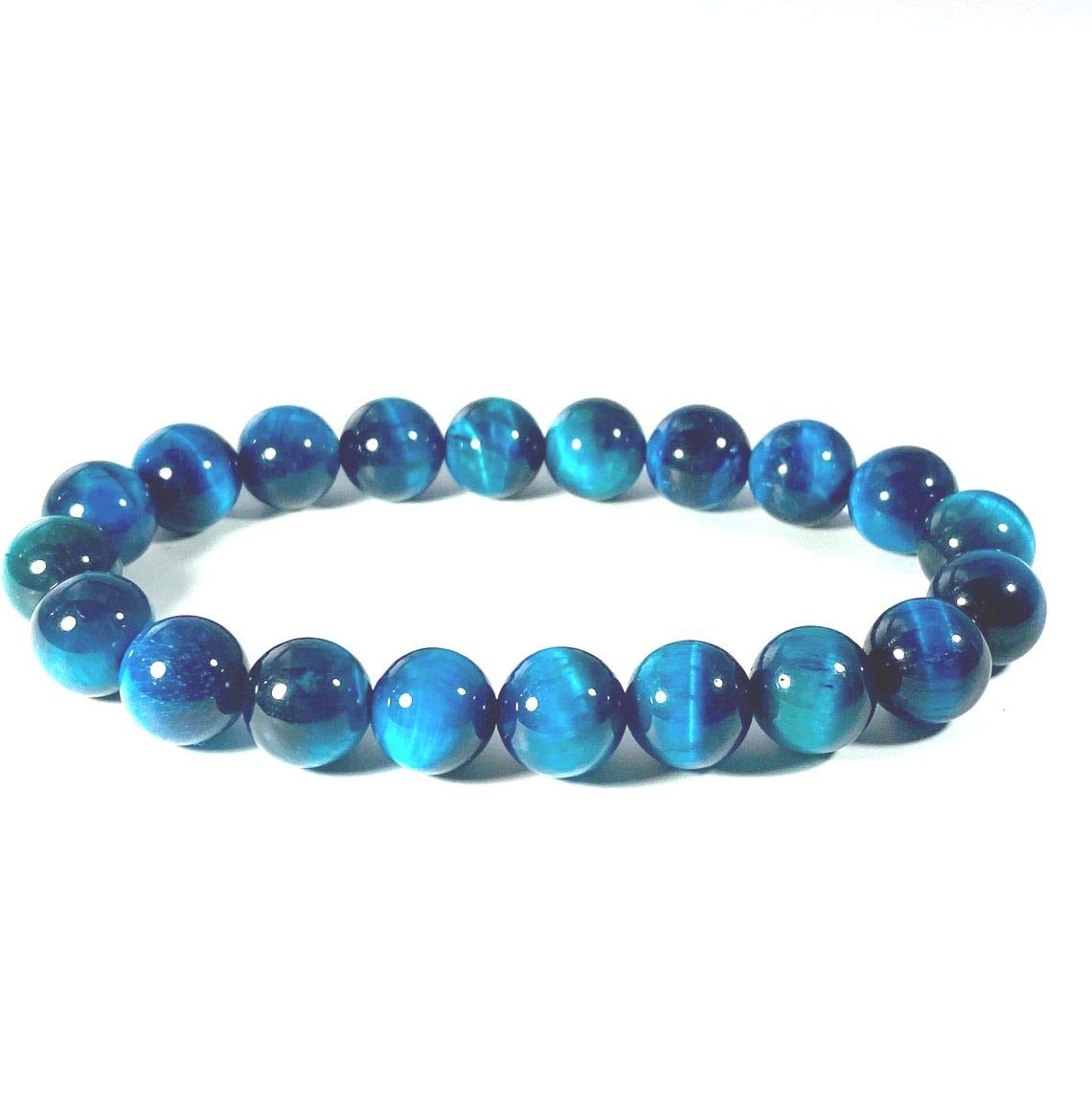 Zoya Gems & Jewellery Bright Blue natural AAA grade 8 mm Tiger eye man, woman bracelet (B08X164L6S) Amazon Price History, Amazon Price Tracker
