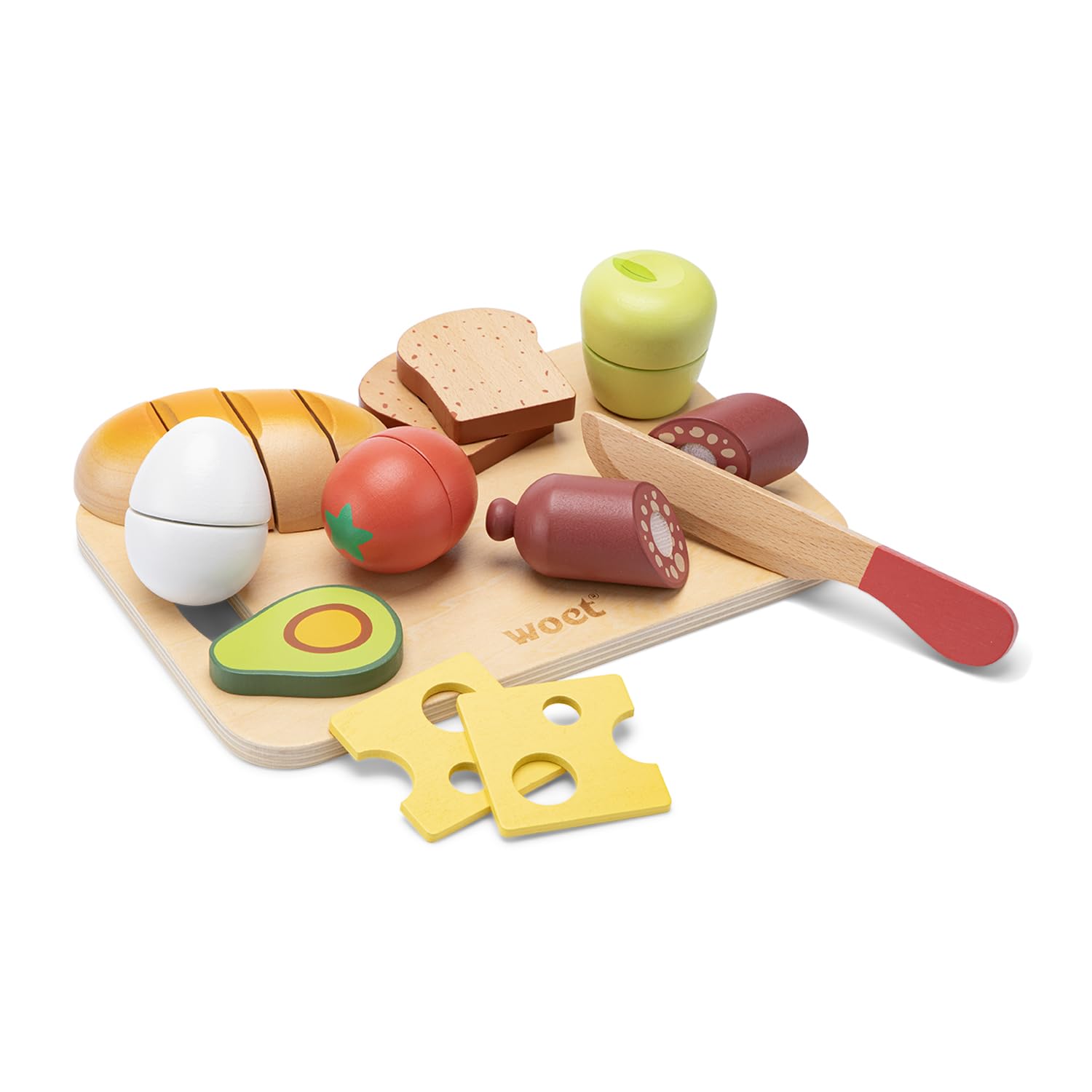 New Classic Toys Küchenspielzeug Schneideset Frühstück mit Brettchen - 10 Teile