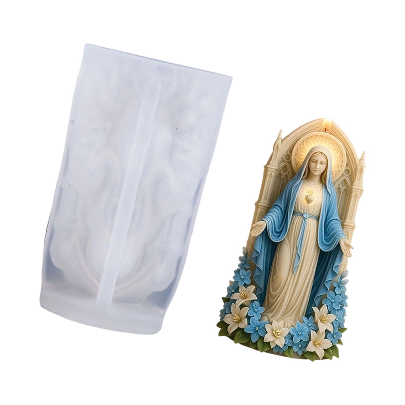 Yigzycn F Silicone Igurine Casting Mold Or Resin Plaster Wax, Lexible Single Cavity Mold Or Home Statue Projects Igurine Casting Silicone Statue Resin Plaster Wax Easy Release Relie Home