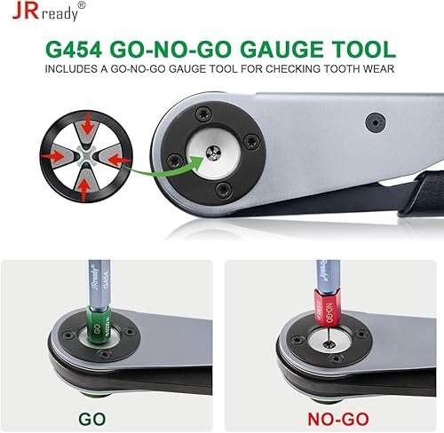 Miniatura 8 de ST2163 Deutsch Kit de engarzado, ACT-HDT Herramienta de crimpado de contactos sólidos con 3 posicionadores y calibre G454 para terminales de clavija