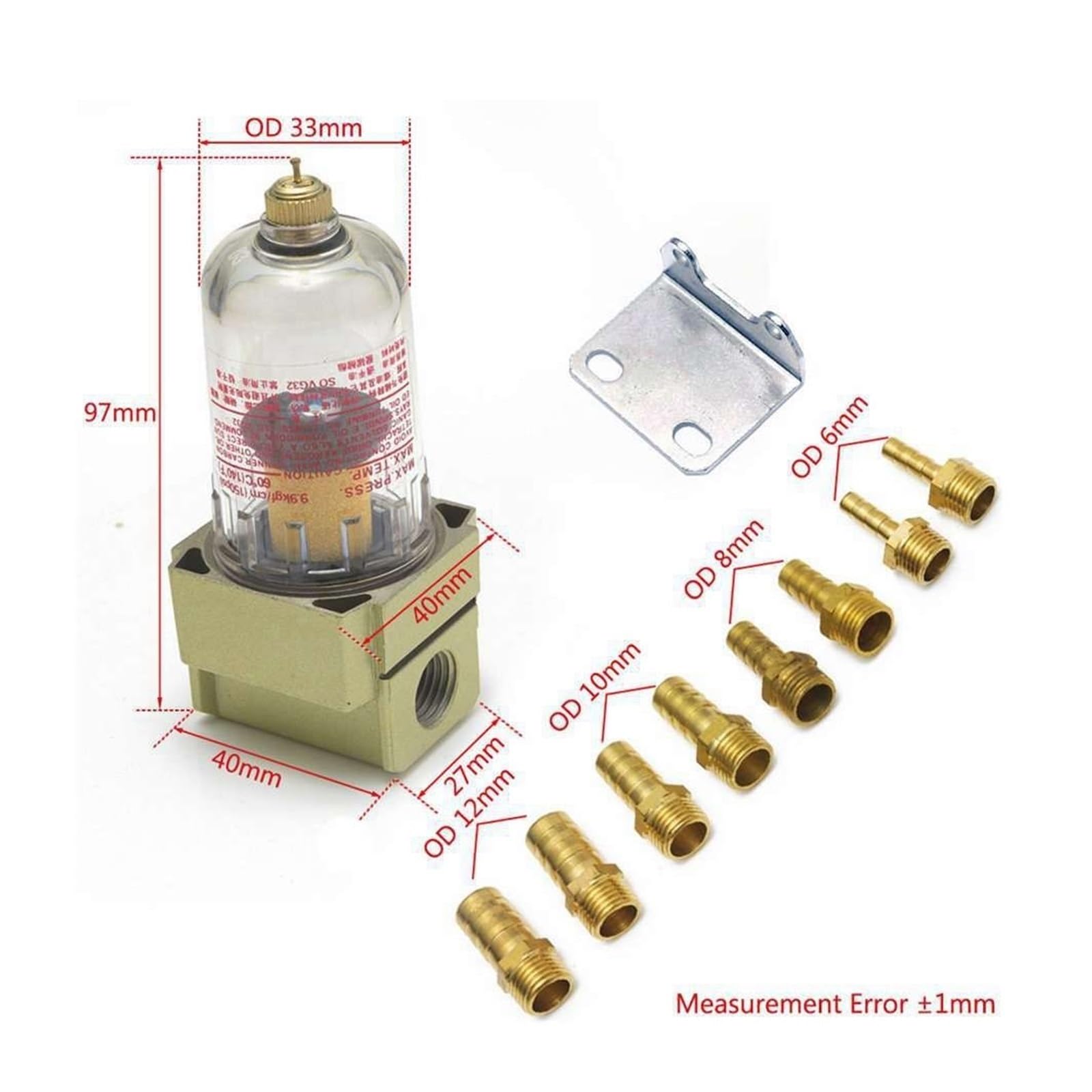 livello filtro carburante Serbatoio di raccolta olio motore universale/Separatore olio motore/Separatore olio e gas per auto moto EPEOSG32