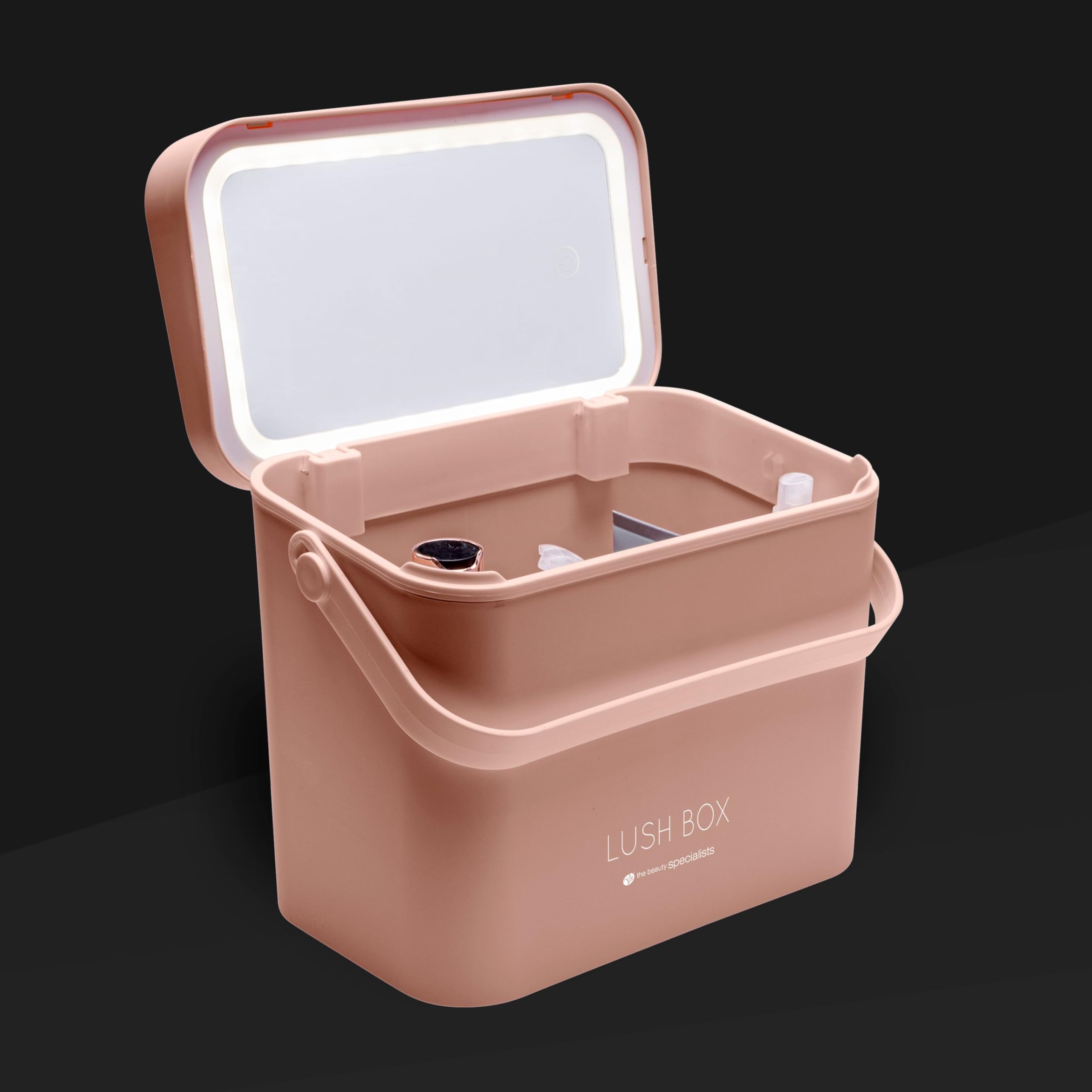 Rio Bujne pudełko kosmetyczne kosmetyczne kosmetyczne etui podróżne z wyjmowanym oświetleniem LED - duże, Pink, Stylowe, lekkie i kompaktowe pudełko kosmetyczne
