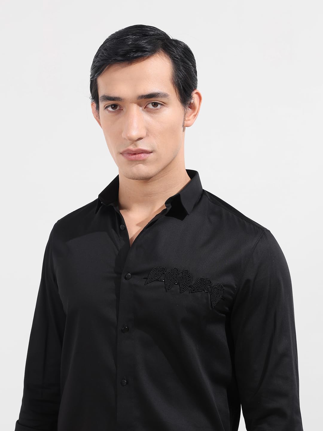 The Indian Garage Co Camicia da festa a maniche lunghe con colletto cutaway impreziosito slim fit da uomo