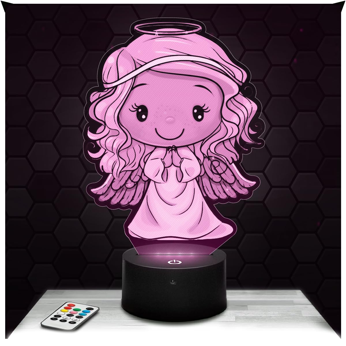 Lampephoto.fr - Angel Girl 3D Lamp Decoration Collection Catholic Christian Religion Gift Idea Man Woman Object Angel Girl Night Light Room Decoration, Original Men's Women's Christmas, Gift Idea
