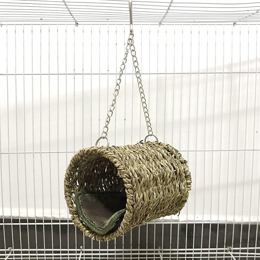 Nido de Loro Nidos de Pájaros Hamaca de Aves Casa de hámster, jaula de loro, decoración de adorno, hamaca de nido de loro, jaula de pájaro colgante, jaula de pájaros de invierno cálida, juguetes