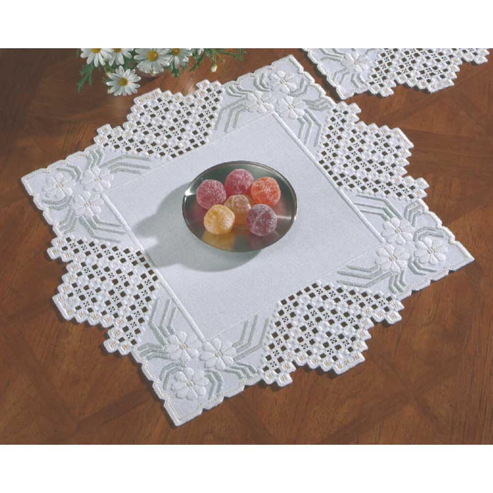 Permin Hardanger Tablecloth Embroidery Kit, Hardanger Counted Pattern, Multi-Colour