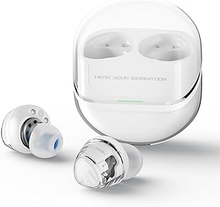 SoundPEATS Clear Dot Fones de ouvido sem fio Bluetooth 5.3 com driver de 10 mm, 2 Mics com cancelamento de ruído de IA para chamadas nítidas, 27H de reprodução, modo de jogo, controle de App (Branco)