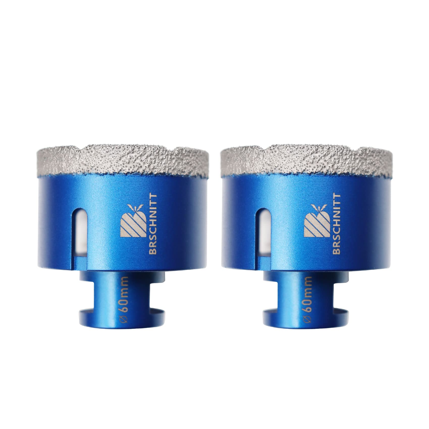 Diamond Drill Bit 60mm,BRSCHNITT 2pcs M14 Vacuum Brazed Diamond Tip Drill Bit for Tile Porcelain Stoneware Ceramic Marble Granite Drilling,Suitable For Angle Grinders — image 1