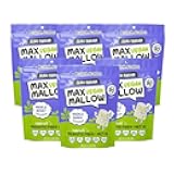 Max Mallow Vegan Sugar Free Marshmallows - Keto Friendly, Perfect for S'mores, Hot Chocolate, and Baking Zero Sugar, Marshmellows Vegan Marshmallows Smores Mct Oil Zero Sugar Huckle Berry 6 Pack Vegan