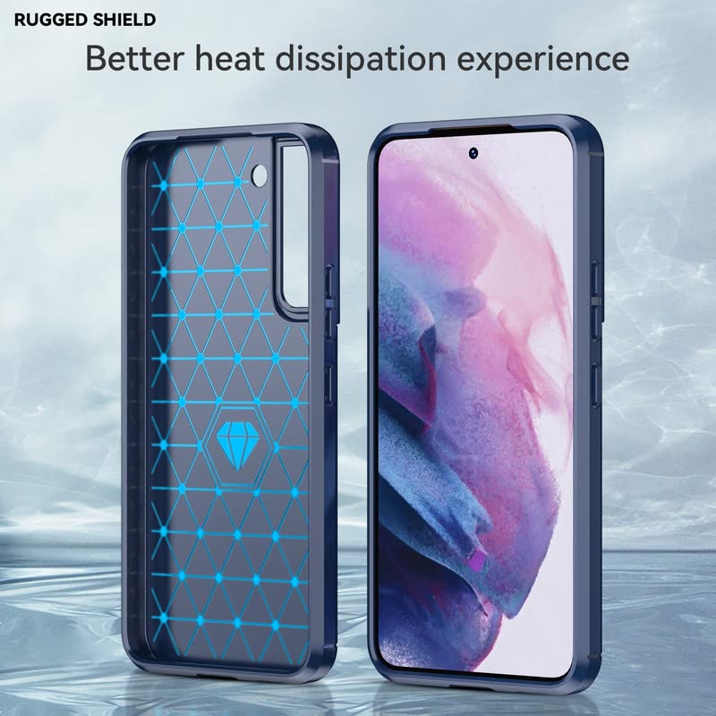 Image of Hybrid Carbon Fiber Back Case for Samsung Galaxy S22 Plus (Blue)