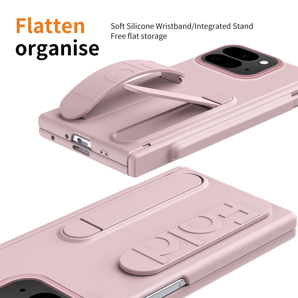 BRAND SET Składane etui do Google Pixel 10 Pro, podpórka i pasek na rękę, odporna na wstrząsy, przyjazna dla skóry obudowa z wbudowanym rysikiem i uchwytem na rysik, ekran HD i ochrona obiektywu do