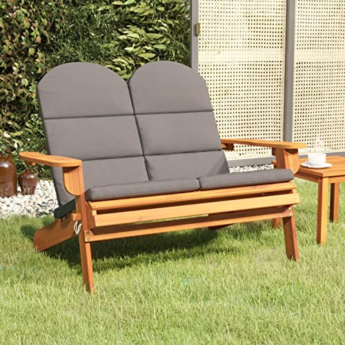Xichuzi Banco de jardín, Banco Jardin Exterior, Bancos para Exterior, Banco Balcón, Banquillo De Jardin, Adirondack con Cojines Madera de Acacia 126 cm