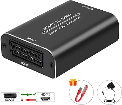 AMANKA 1080P Scart HDMI Convertitore Adattatore con Scaler Ingresso Scart Uscita HDMI Composito Video Stereo Audio per HDTV STB VHS XBOX PS3 Sky DVD Blu-Ray ecc AMANKA 1080P Scart HDMI Convertitore Adattatore con Scaler Ingresso Scart Uscita HDMI Composito Video Stereo Audio per HDTV STB VHS XBOX PS3 Sky DVD Blu-Ray ecc