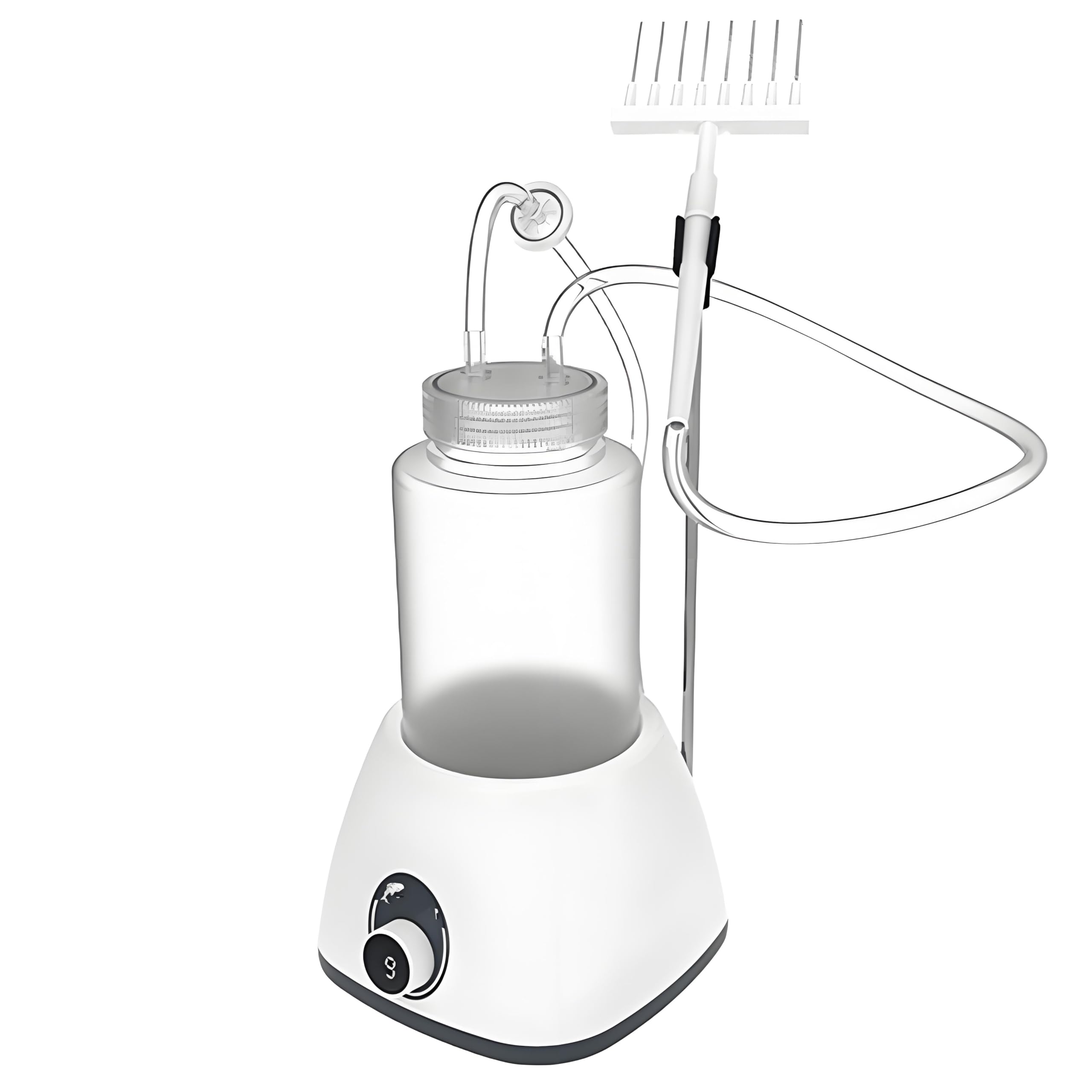 Reciclador De Líquidos Residuales De Laboratorio De 1.6 L, Aspirador De Vacío Pequeño De Sobremesa para Reciclaje De Líquidos, con Cabezal/Soporte De Aspiración, 9 Velocidades Ajustables