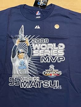 Amazon.co.jp: 松井秀喜 ヤンキースWS チャンピオン MVP記念T