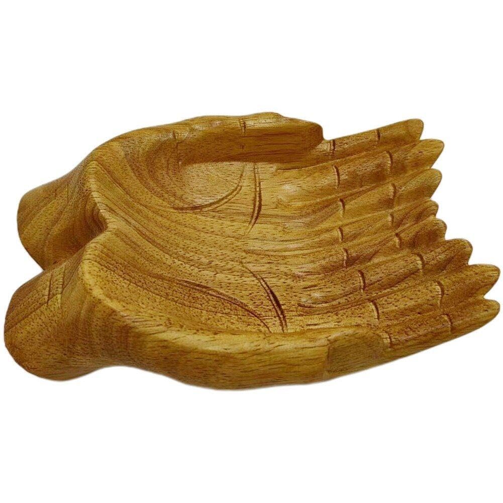 Cuenco decorativo tallado a mano Lipfer en madera premium original