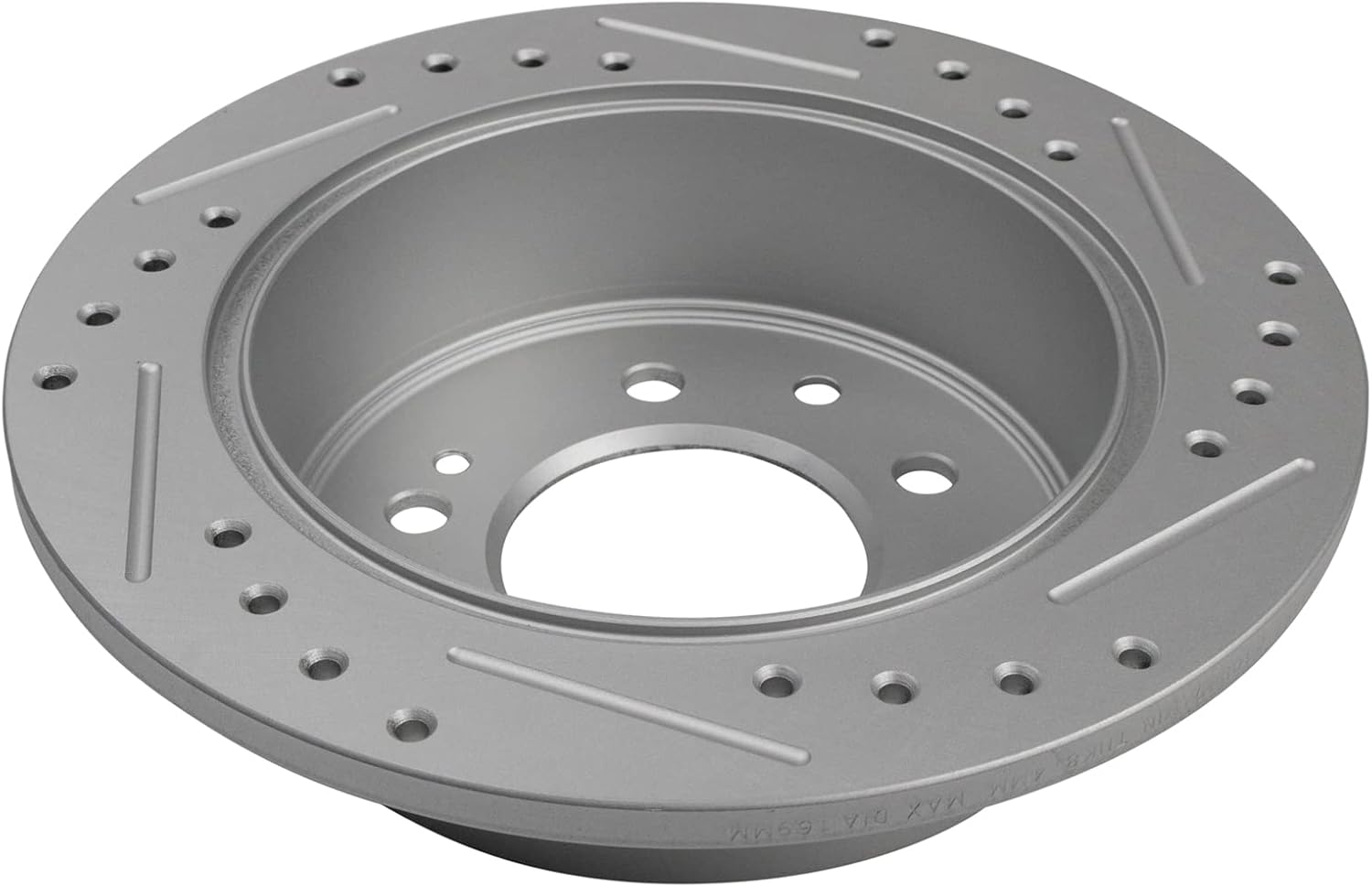 TRQ Front and Rear Brake Rotor Set G Coated Drilled and Slotted Compatible with 2007-2010 Hyundai Elantra