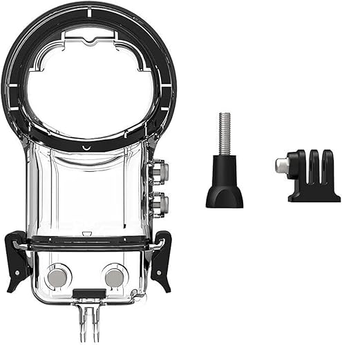Funda de buceo de 98.4 ft con tapa de lente de silicona para cámara de acción Insta360 X3, funda impermeable con accesorios de soporte, carcasa de