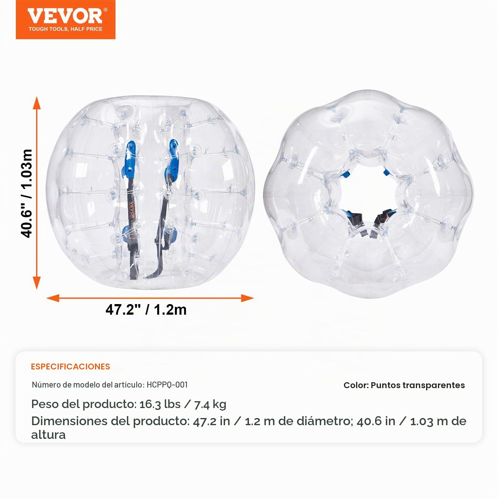 VEVOR Paquete de pelota inflable para adolescentes, bolas de PVC de 0,8 mm para jugar al aire libre