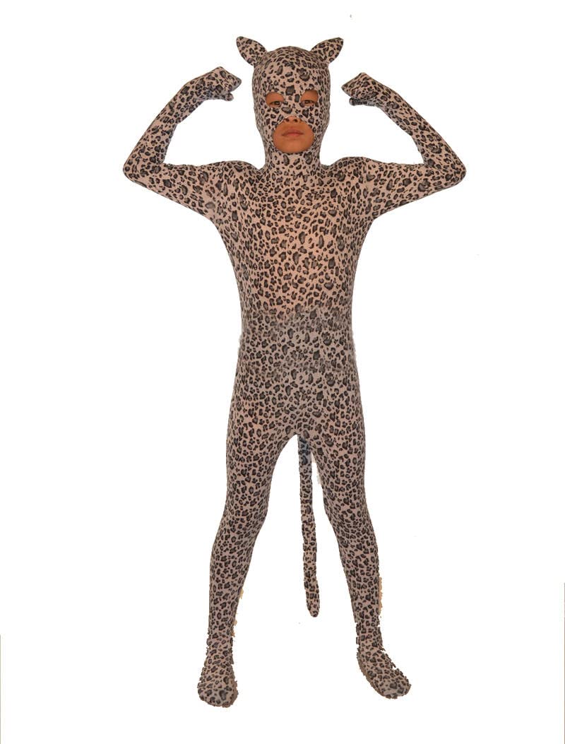 Amazon.co.jp: (YUUWA)全身タイツ ヒョウ柄 子供用 目と口が開いている