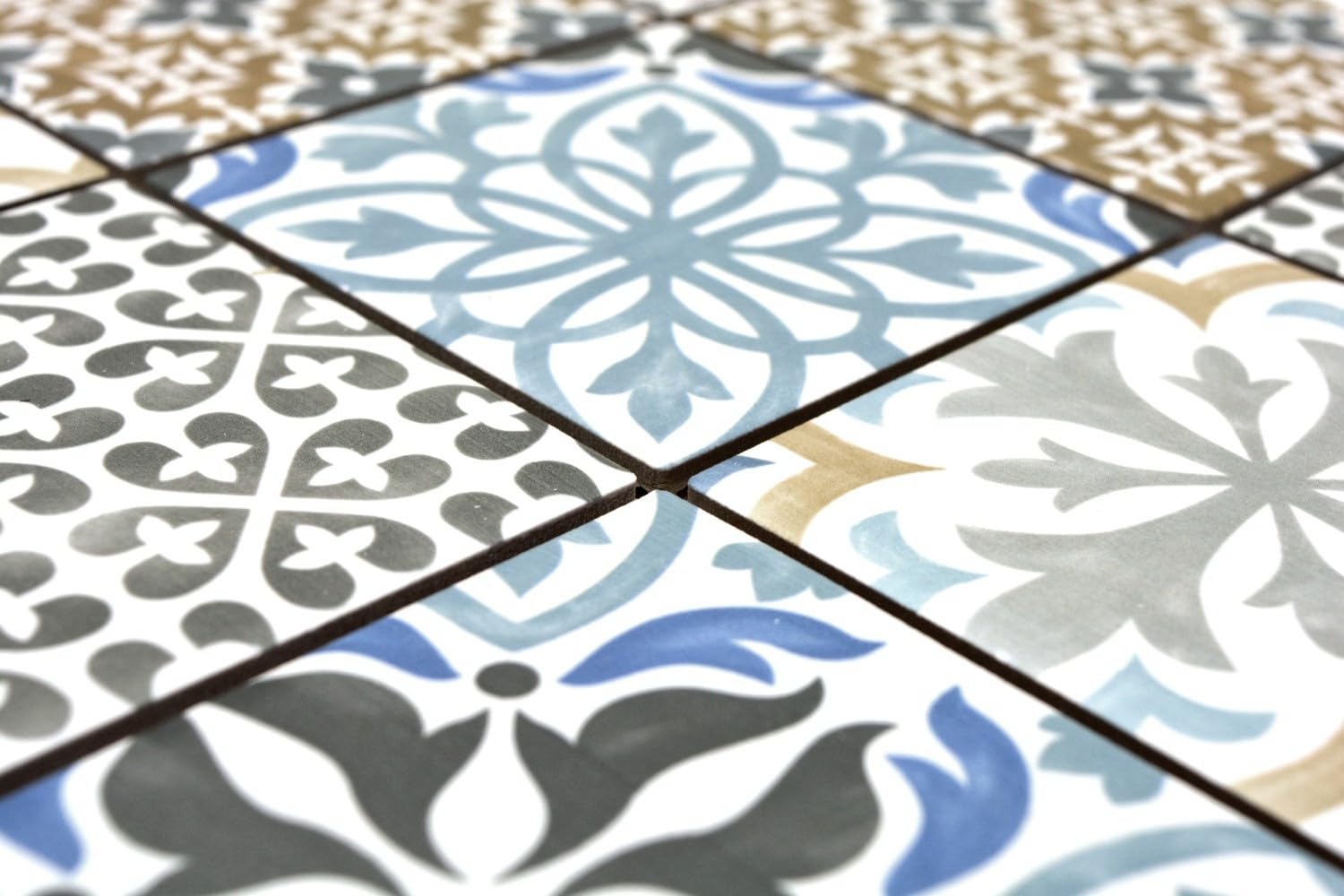 WB22B-1406 Carrelage mosaïque rétro vintage en céramique pour salle de bain, WC, douche, cuisine, revêtement de baignoire