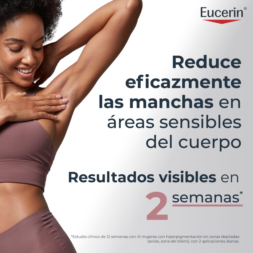Eucerin Siero corpo anti-pigmento per aree sensibili (75 ml), siero nutriente anti-pigmento per il trattamento dell'iperpigmentazione con tiamidolo