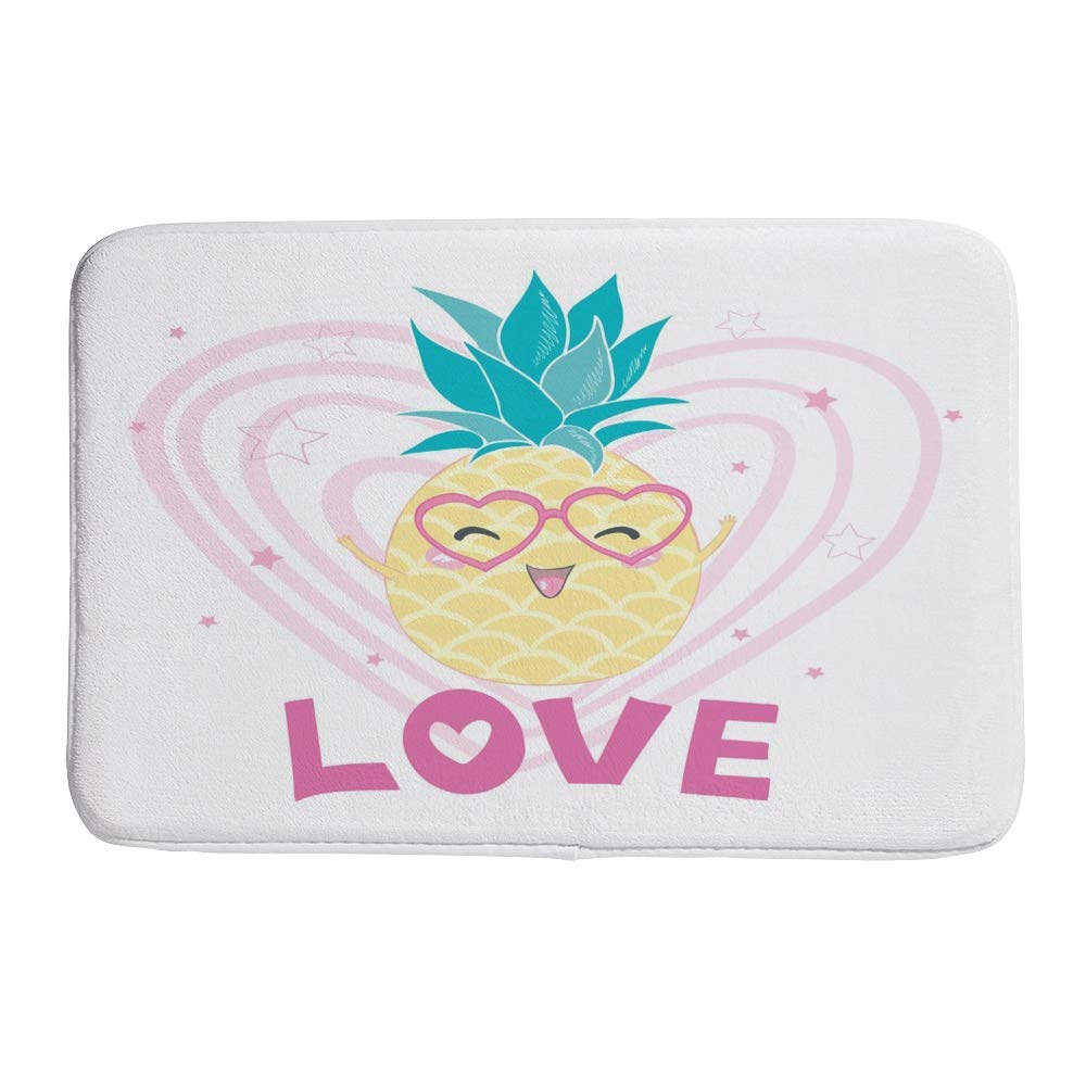 Tapis de bain absorbant jaune 91x61 cm CHEHONG en velours corail