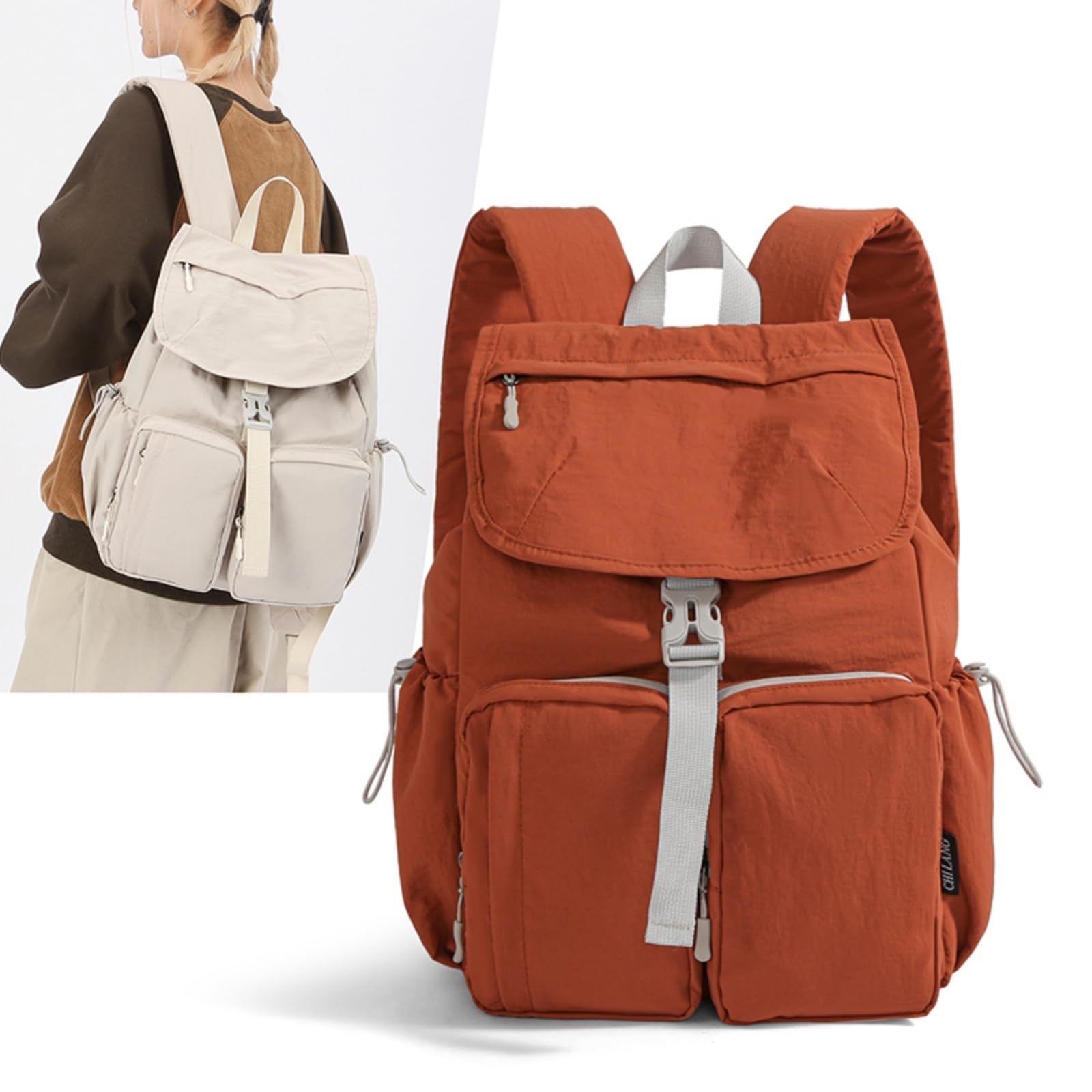 Zaino Leggero Casual Semplice Unisex per Le Donne All'aperto Escursionismo Scuola Viaggio Uso