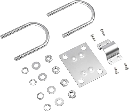 Miniatura 7 de Soporte de mástil para antena de helio para montaje en poste, abrazadera fija de perno en U, soporte de hardware para techo al aire libre, Lora