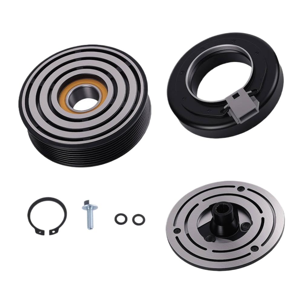 Pwuwarrkg Onecolor Ac Compressor Clutch Kit Pulley Coil Plate Compatible With Lobo 4.6L 5.4L 1997-2001
