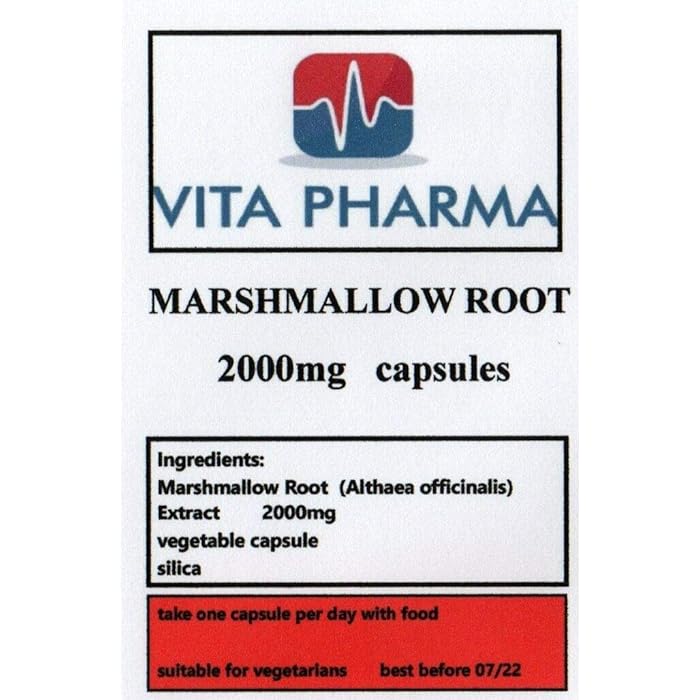 Buy Marshmallow Root 2000MG, 240 Capsules, 8 Month Supply, VITA PHARMA