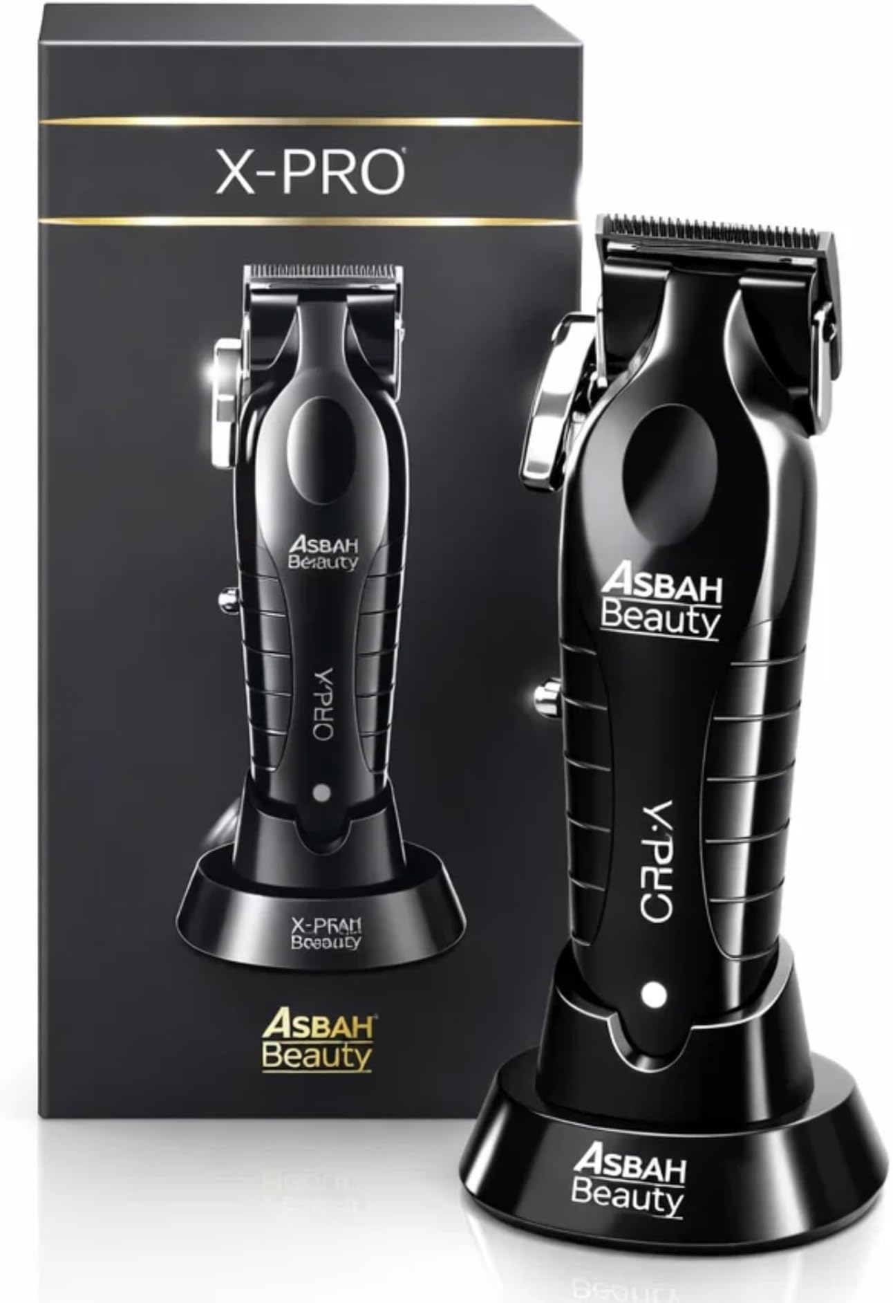 Professional X-Pro Hair Clipper – High Efficiency, 8 Guide Combs, Super Torque, Carbon-Treated Precision Blades, Adjustable Lever, Lithium Battery, One-Year Warranty, Lifetime Service