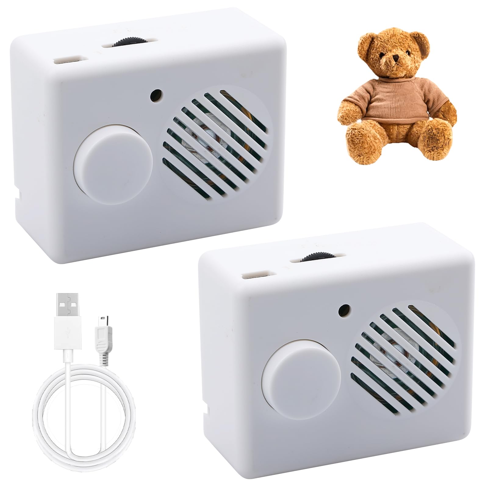 2 grabadoras de voz para animales de peluche, grabación de 360 segundos, módulo de voz para oso de peluche, módulo de sonido, grabadora de voz, juguete para grabación personalizada, regalos de
