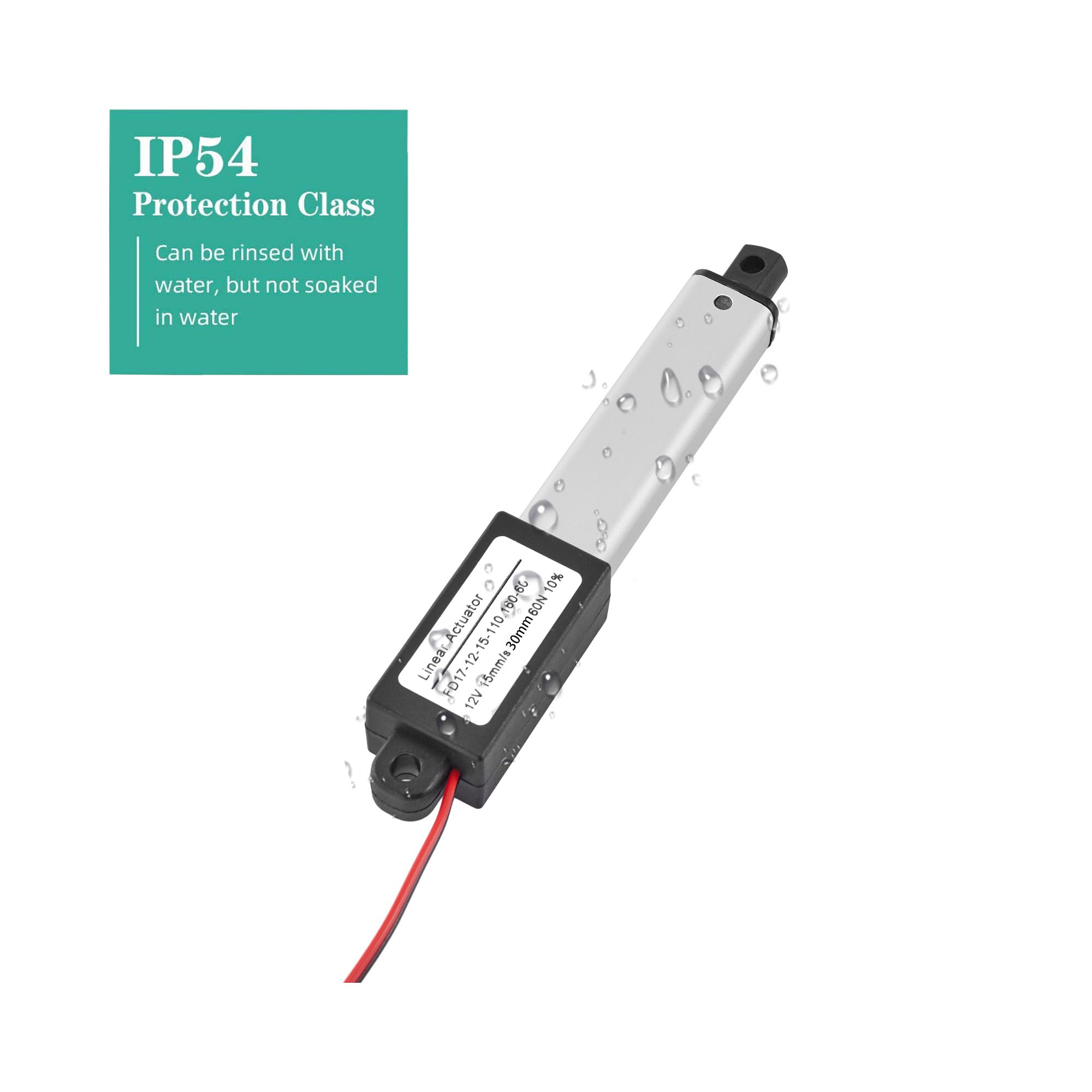 Mini 12V 1.2Inch Line Actuator,15mm/s,60N(30mm) with Remote Lever Switch — Amazon image 4