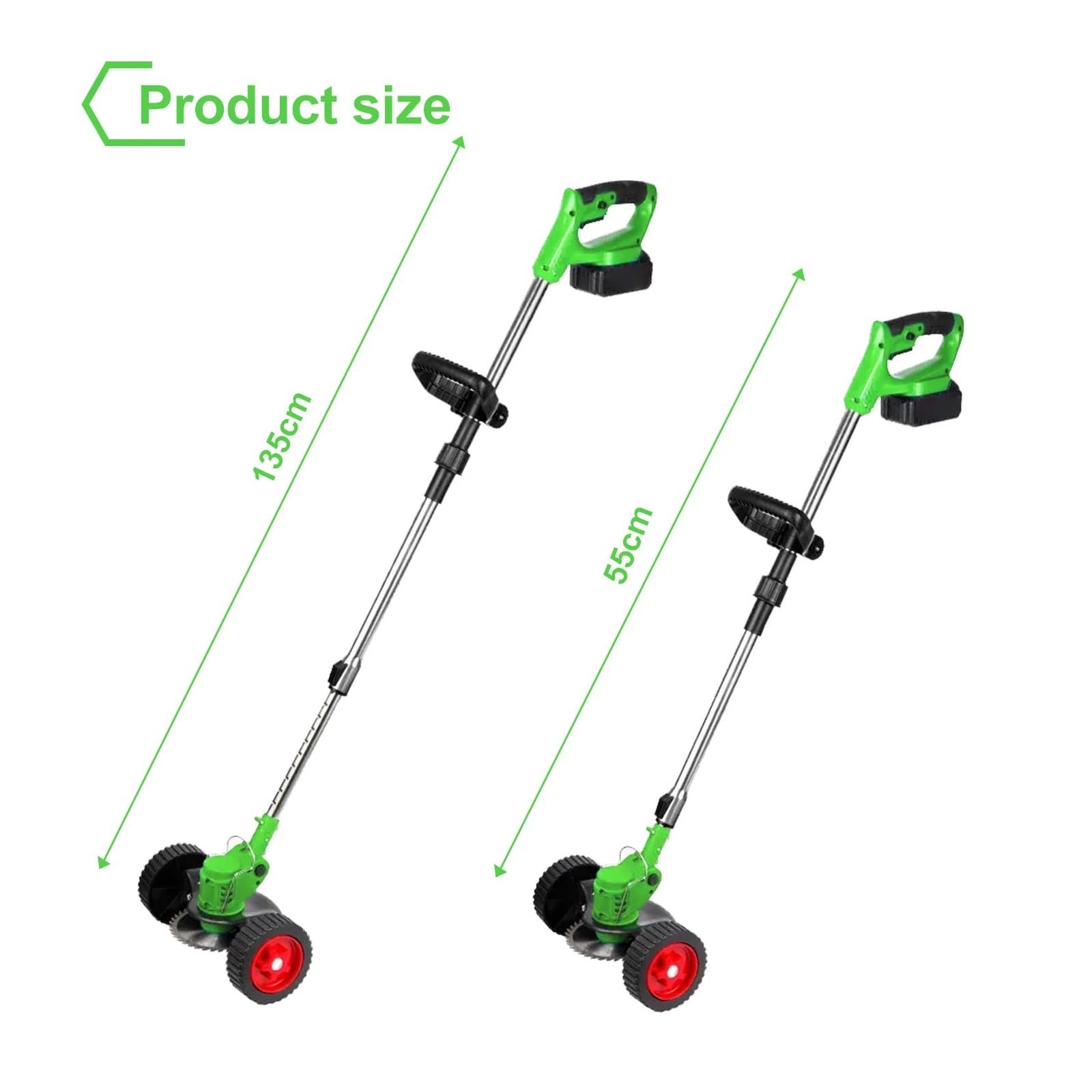 Cortadora De CéSped EléCtrica Cortadora De Césped Eléctrica Inalámbrica De 1500 W Y 12000 RPM, Ajustable, Plegable, De Mano, Herramienta De Jardín For Batería De 18-21 V. FáCil De Usar(Yellow 1 batter